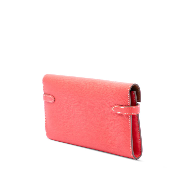 Hermès Portefeuille Verso Kelly Longue Epsom Rose – vue 2 – GABY PARIS