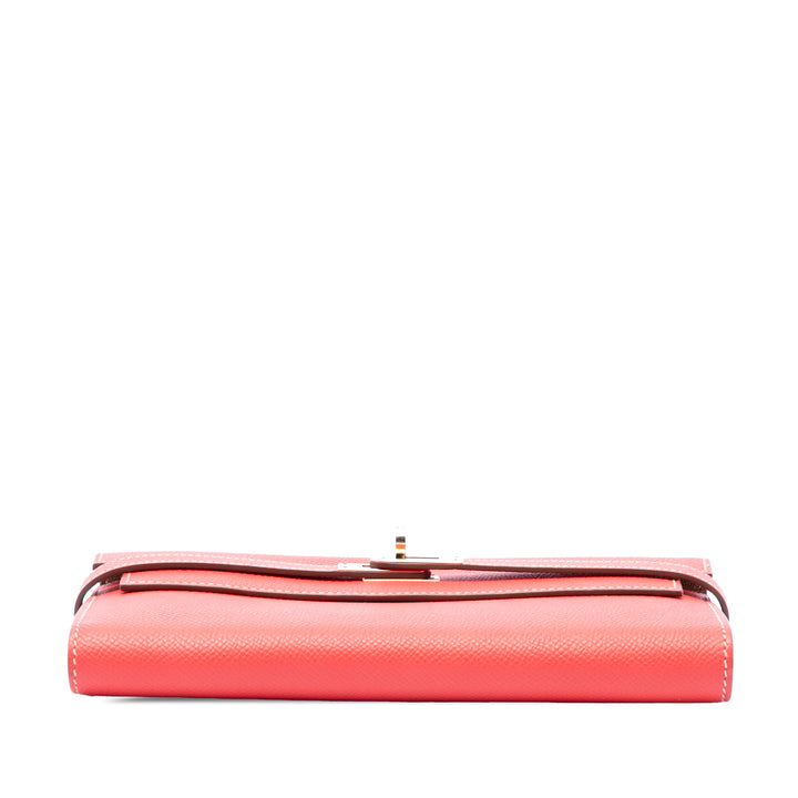 Hermès Portefeuille Verso Kelly Longue Epsom Rose – vue 3 – GABY PARIS