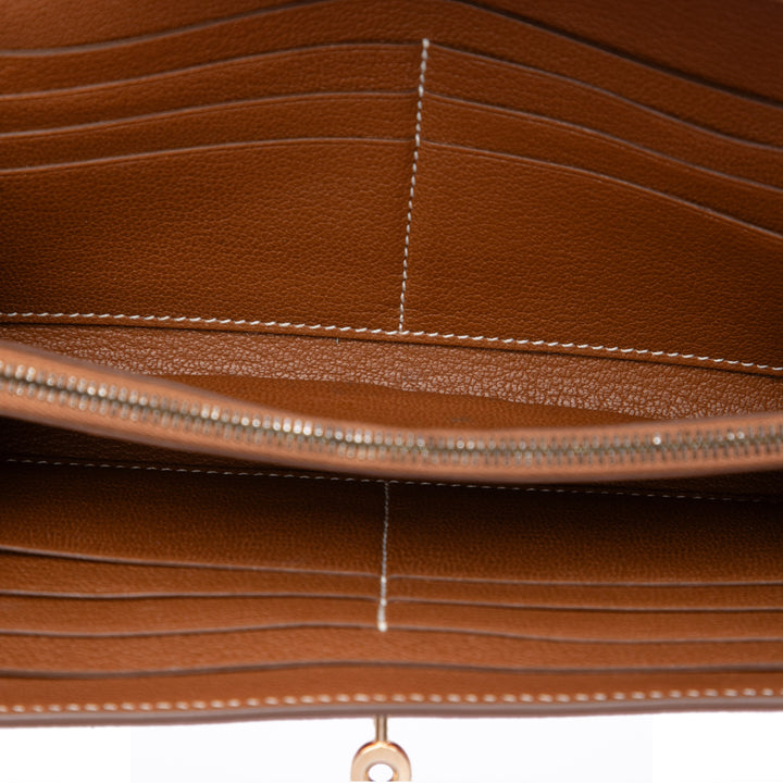 Hermès Portefeuille Verso Kelly Longue Epsom Rose – vue 4 – GABY PARIS