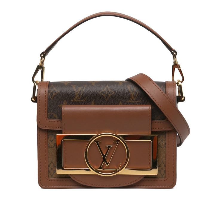 Louis Vuitton Dauphine Lock Mini Monogram Reverse Marron – vue principale – GABY PARIS
