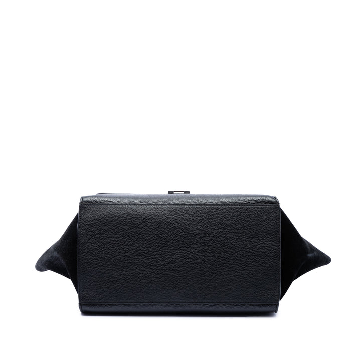 Celine Medium Drummed Cuir de veau et Daim Trapeze Sac