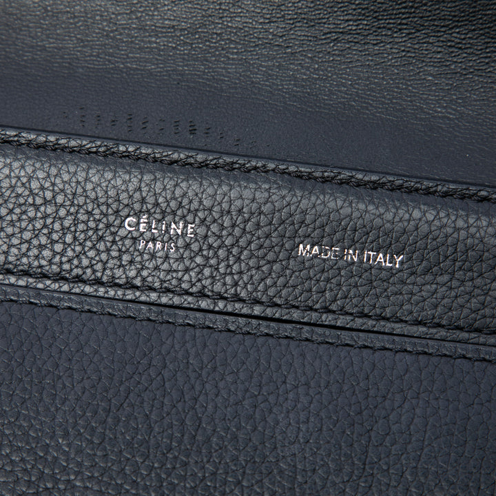Celine Medium Drummed Cuir de veau et Daim Trapeze Sac