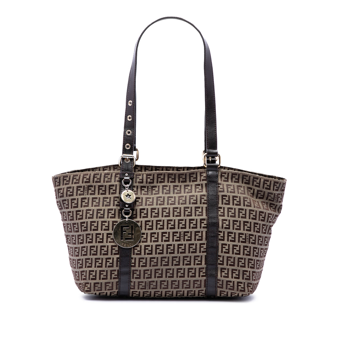 Fendi Zucchino Superstar Cabas Beige