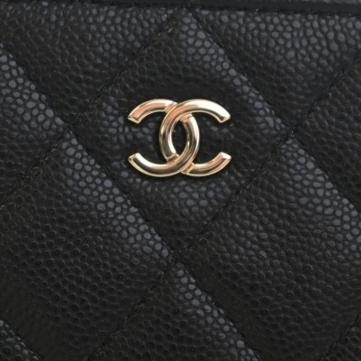 Chanel Mini CC Matelassé Caviar Dome Pochette avec chaîne