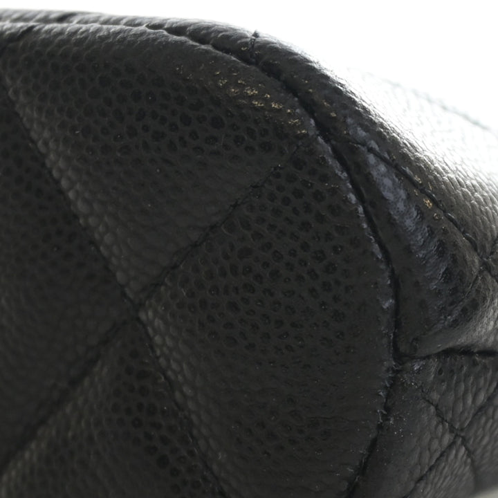 Chanel Mini CC Matelassé Caviar Dome Pochette avec chaîne