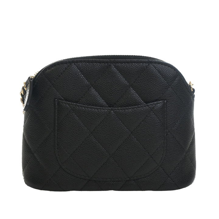 Chanel Mini CC Matelassé Caviar Dome Pochette avec chaîne
