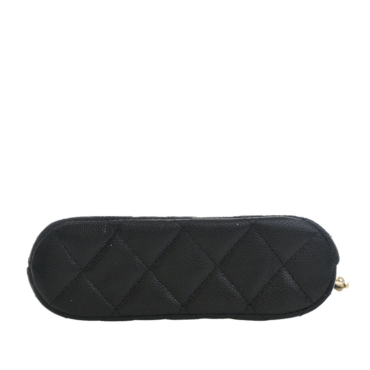 Chanel Mini CC Matelassé Caviar Dome Pochette avec chaîne