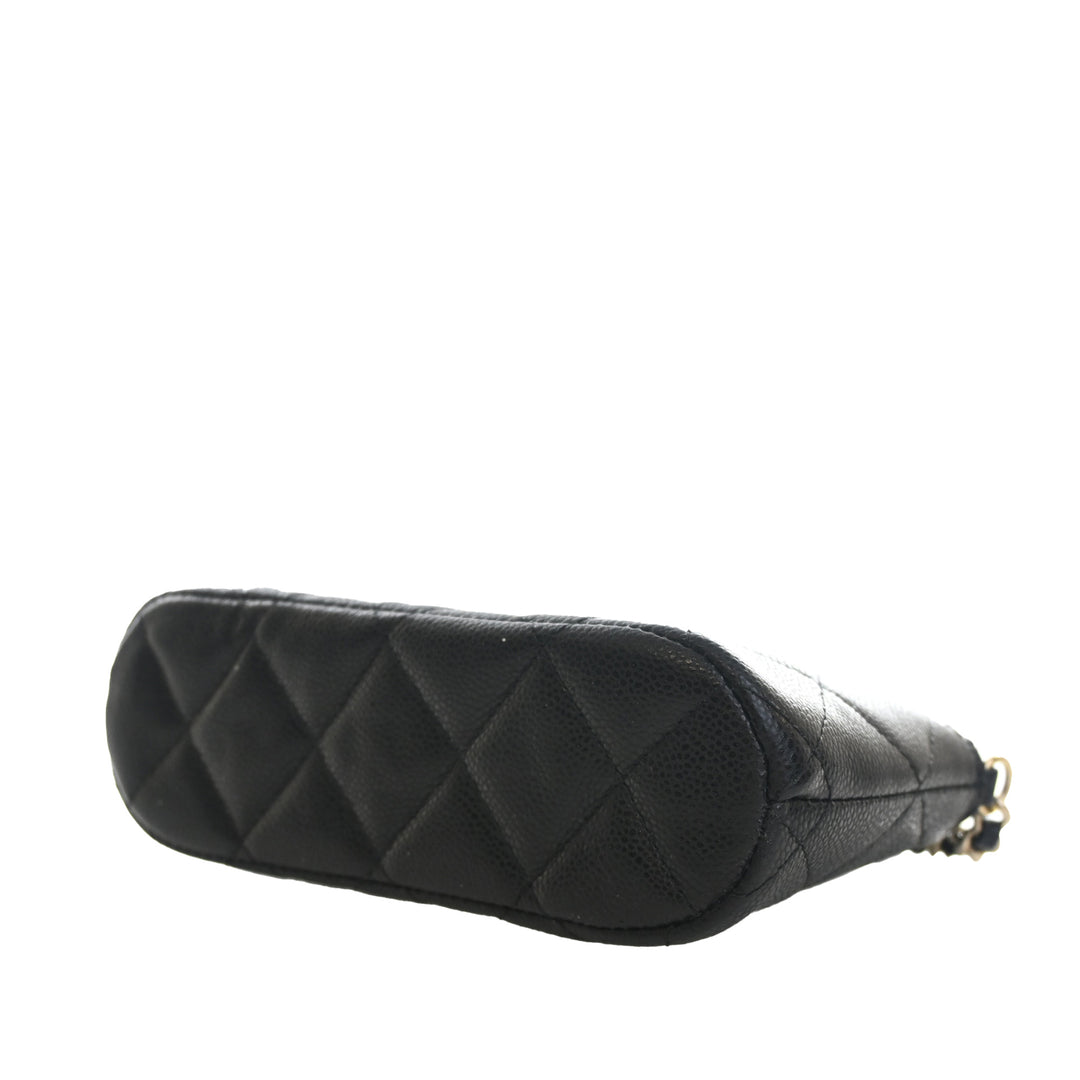Chanel Mini CC Matelassé Caviar Dome Pochette avec chaîne