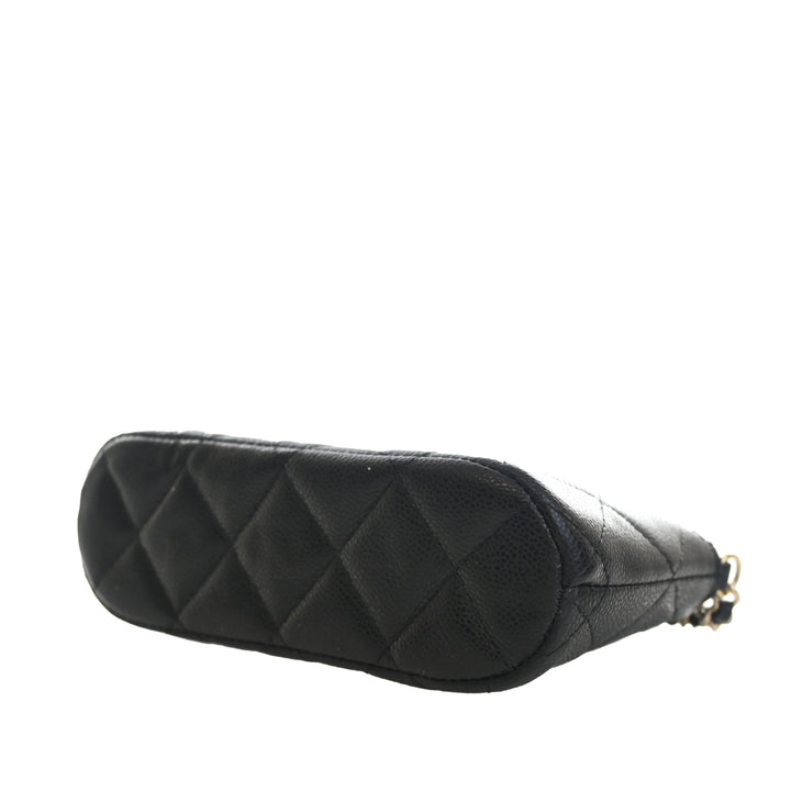 Chanel Mini CC Matelassé Caviar Dome Pochette avec chaîne