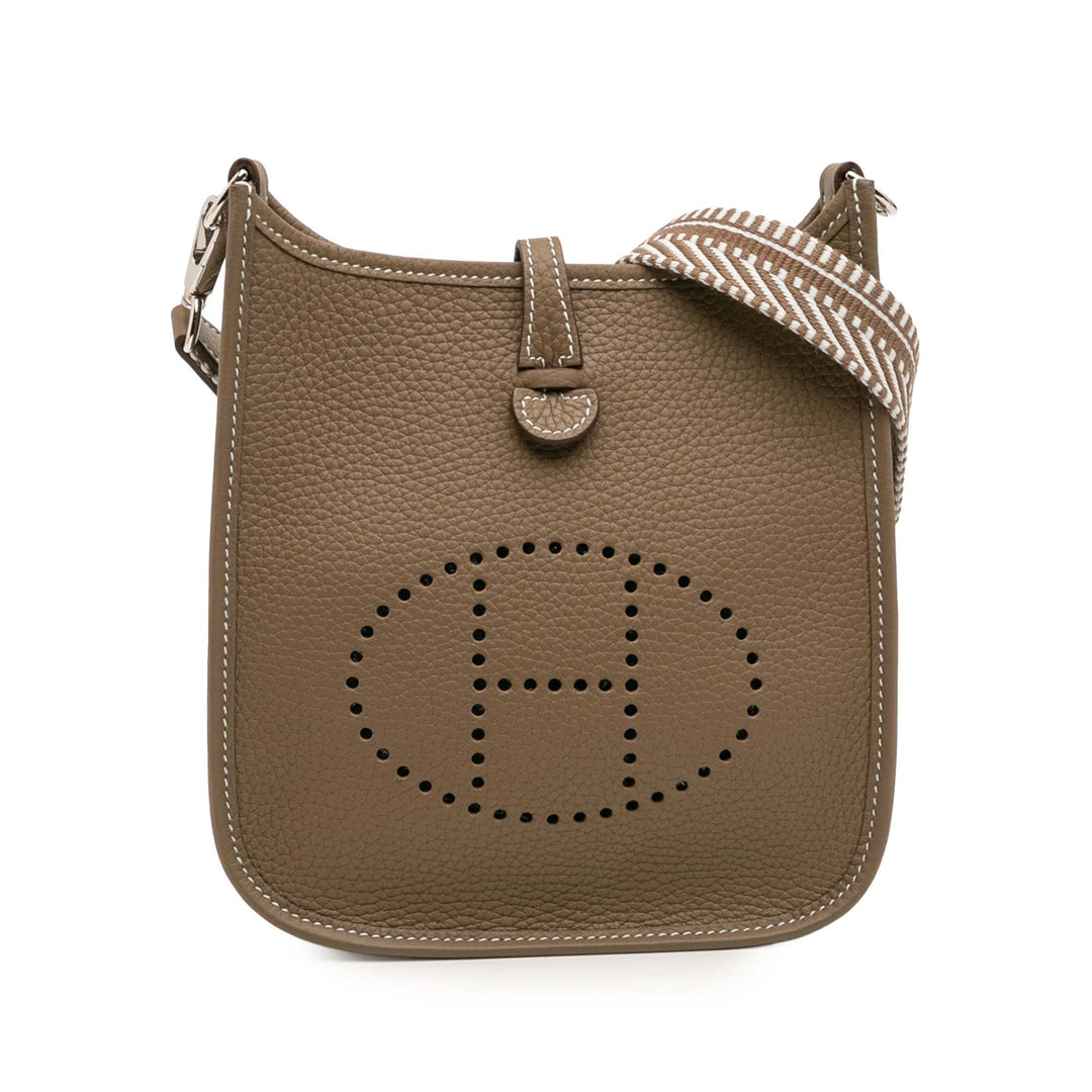 Hermès Clemence Evelyne Zigzag SangleTPM 16 Marron – GABY PARIS Authentique