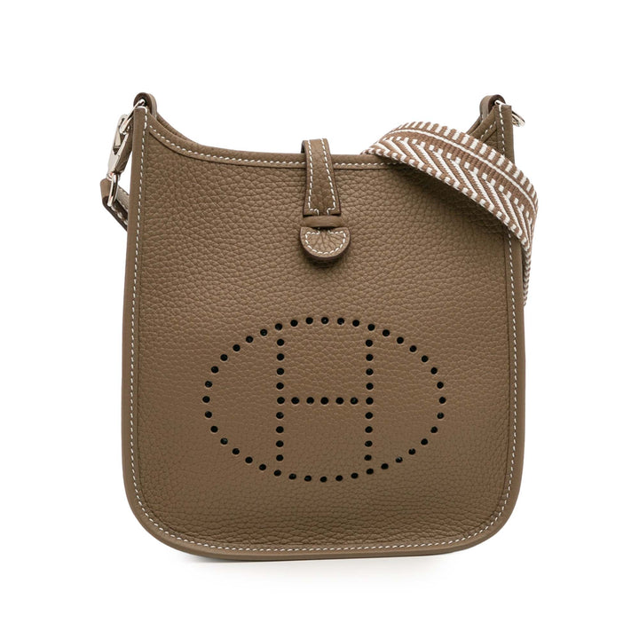 Hermès Clemence Evelyne Zigzag SangleTPM 16 Marron – GABY PARIS Authentique