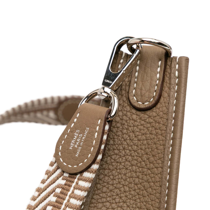 Hermès Clemence Evelyne Zigzag SangleTPM 16 Marron – GABY PARIS Authentique