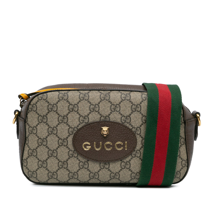 GG Supreme Web Neo Vintage Crossbody Brown - Gaby Paris