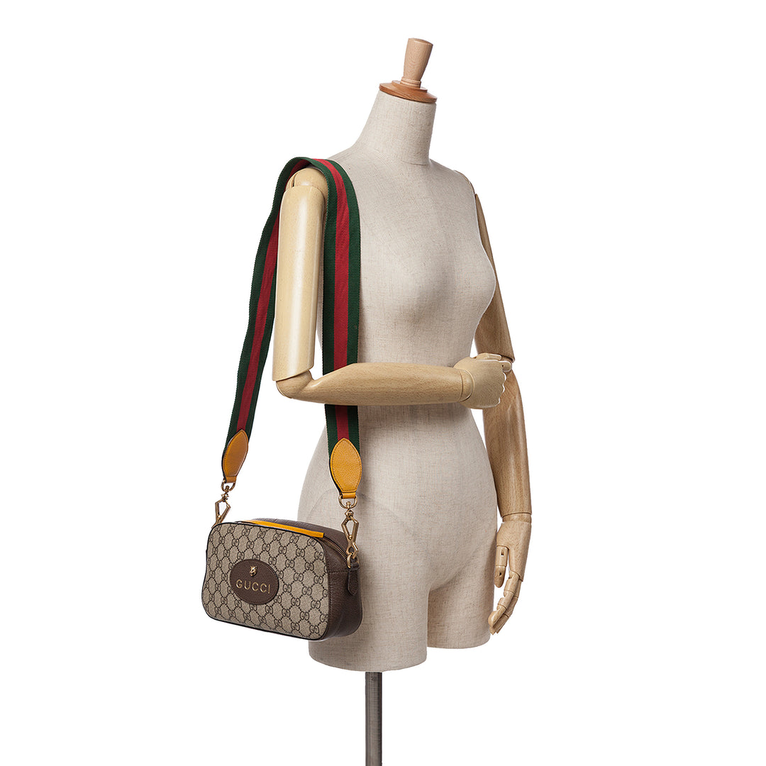 GG Supreme Web Neo Vintage Crossbody Brown - Gaby Paris