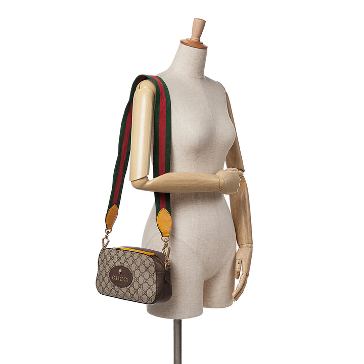 GG Supreme Web Neo Vintage Crossbody Brown - Gaby Paris