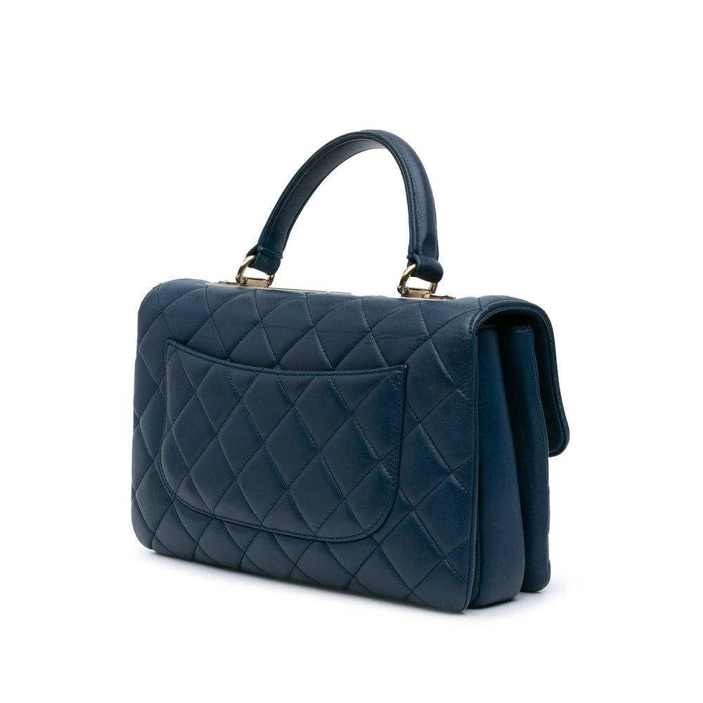 Medium Lambskin Trendy CC Flap Blue - Gaby Paris