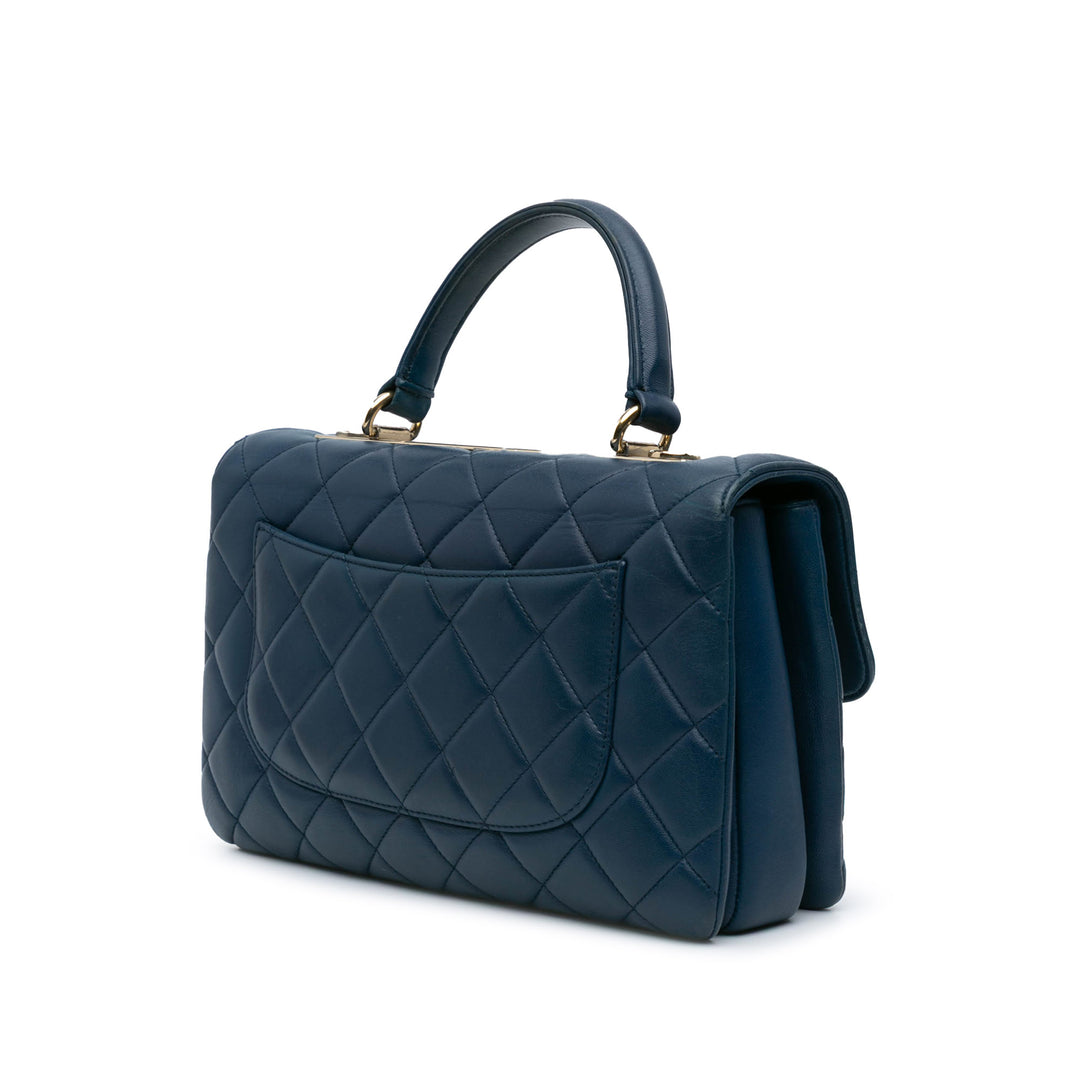 Medium Lambskin Trendy CC Flap Blue - Gaby Paris