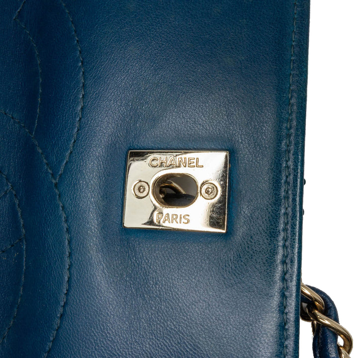 Medium Lambskin Trendy CC Flap Blue - Gaby Paris
