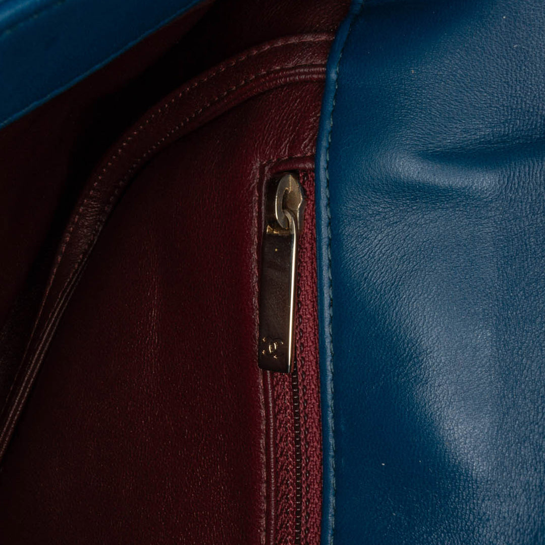 Medium Lambskin Trendy CC Flap Blue - Gaby Paris