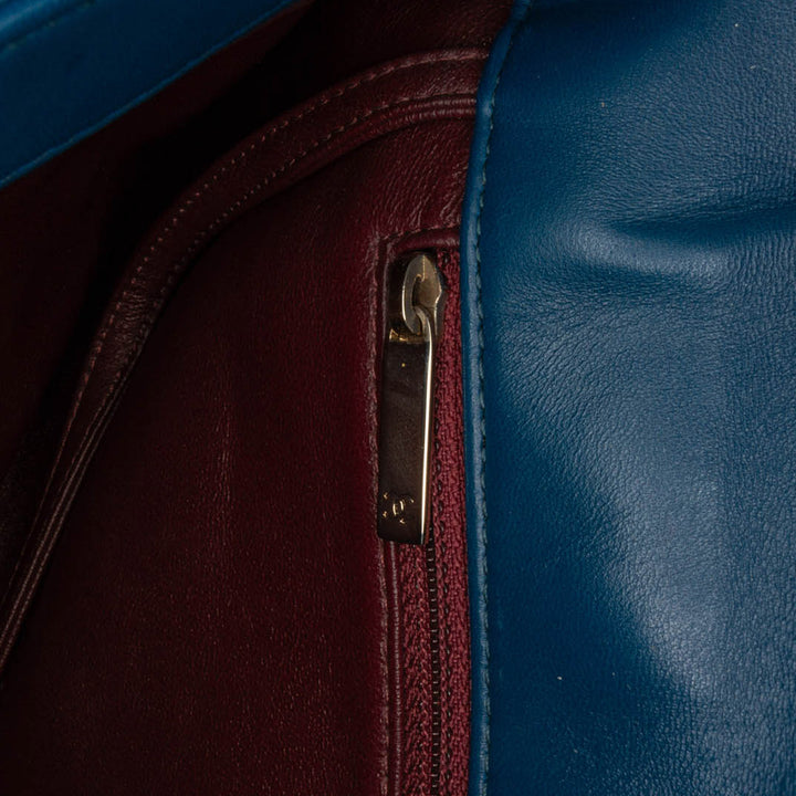 Medium Lambskin Trendy CC Flap Blue - Gaby Paris