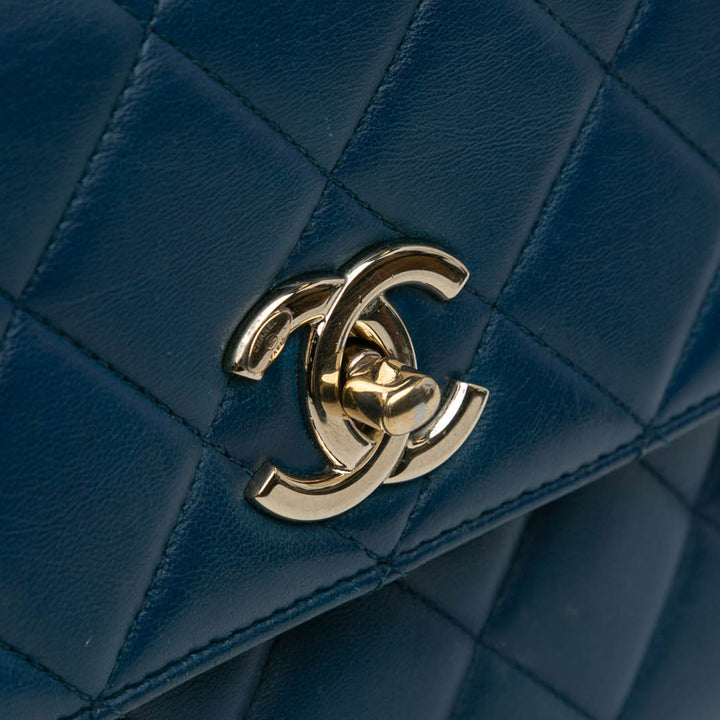 Medium Lambskin Trendy CC Flap Blue - Gaby Paris