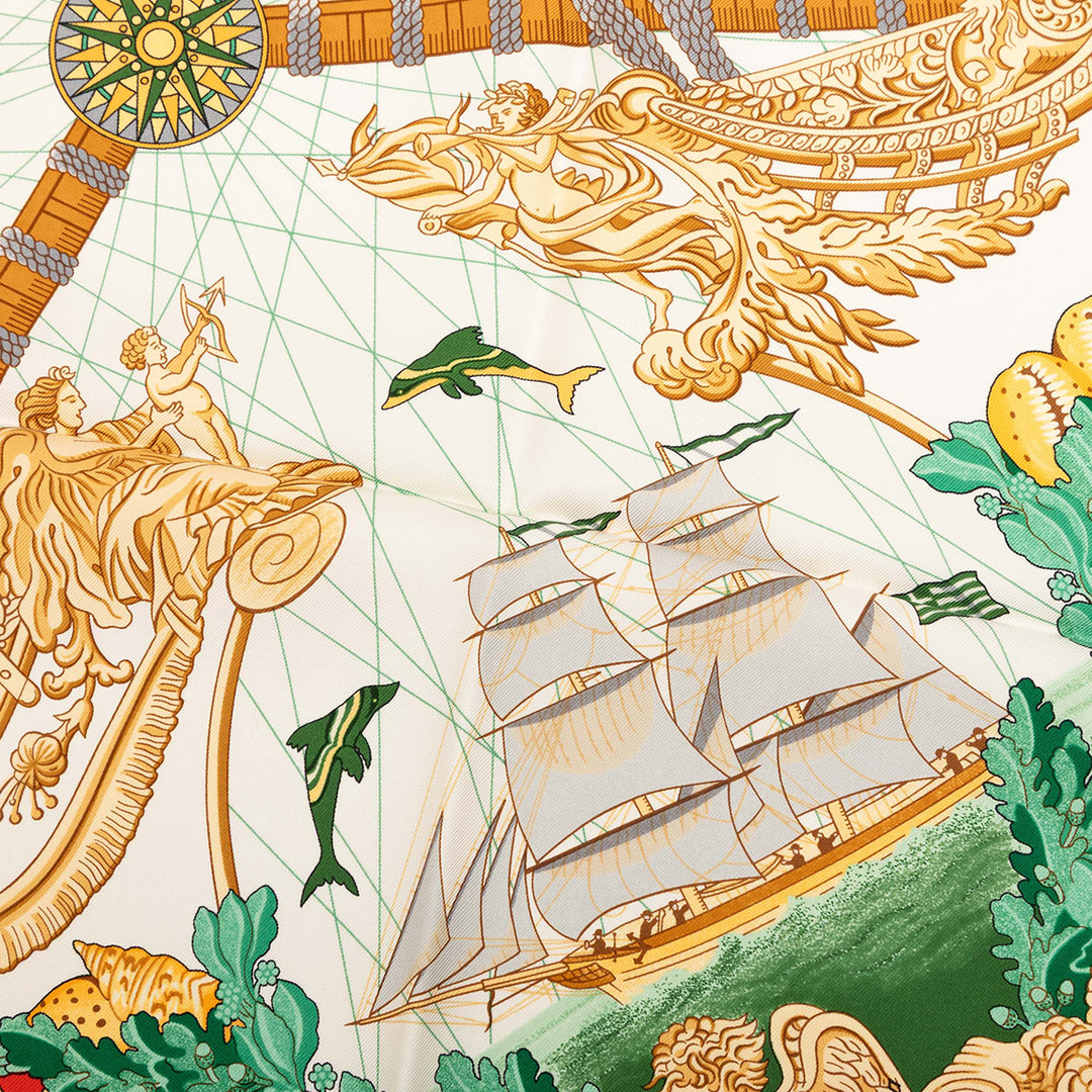 Hermès Balade Oceane Soie Foulard 90