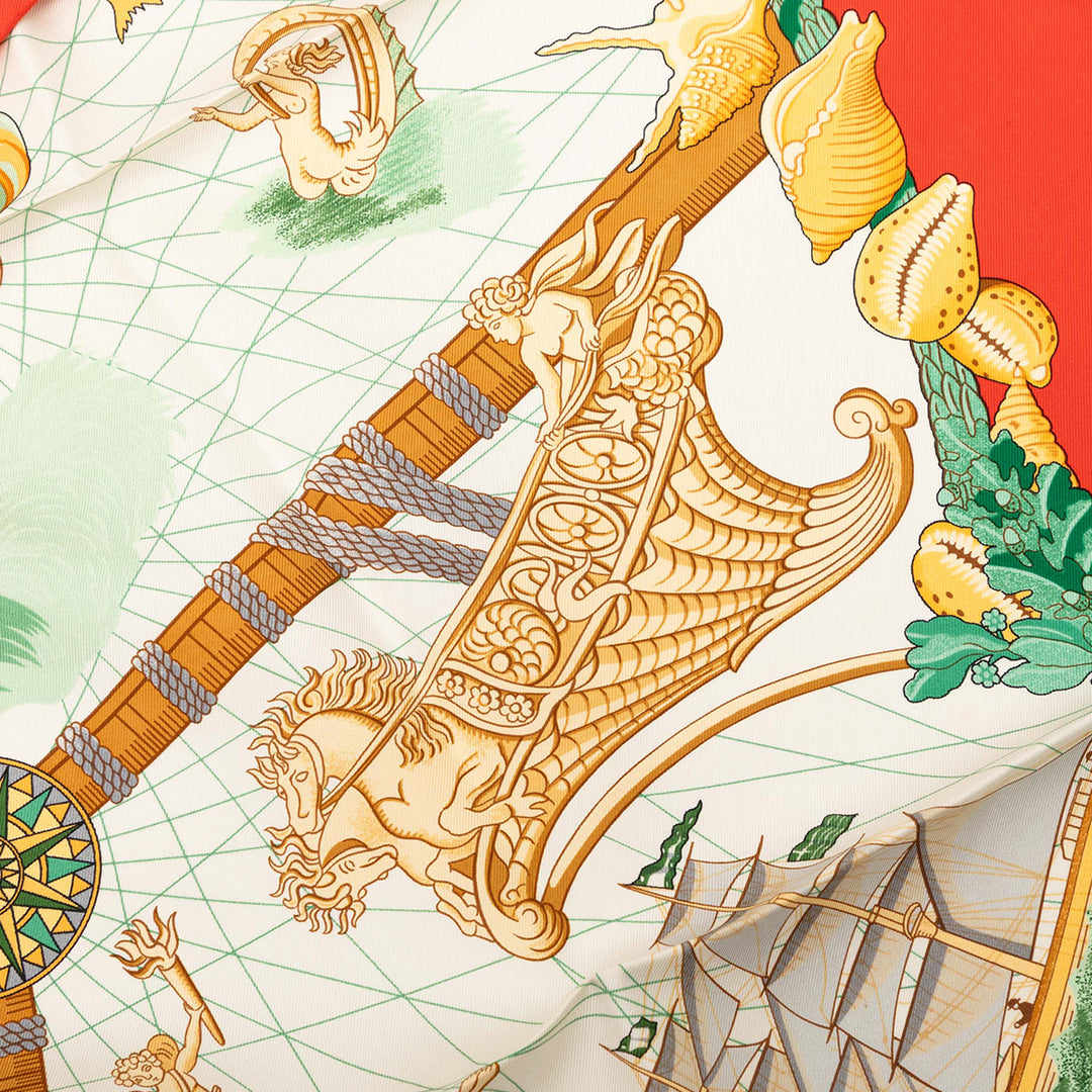 Hermès Balade Oceane Soie Foulard 90
