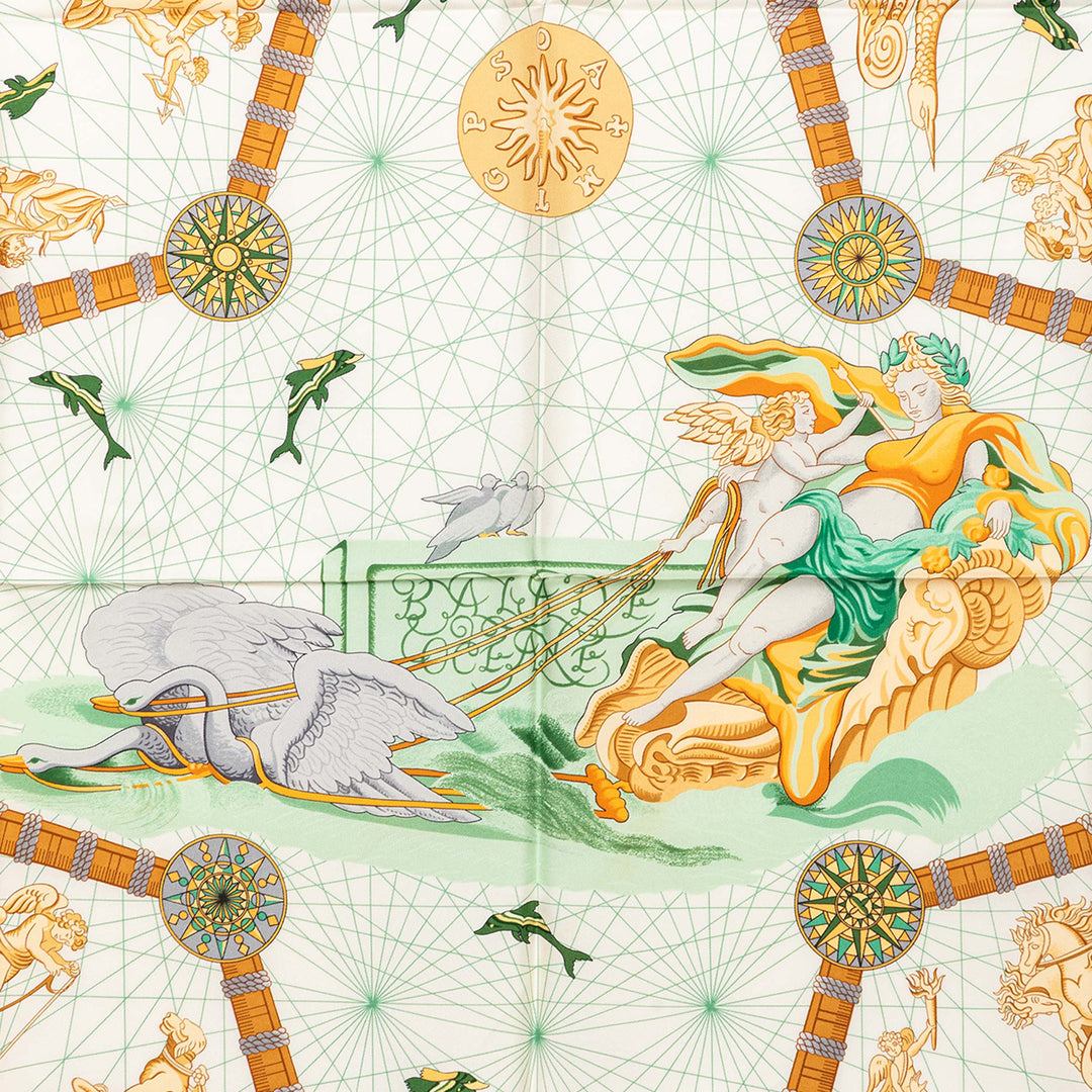 Hermès Balade Oceane Soie Foulard 90