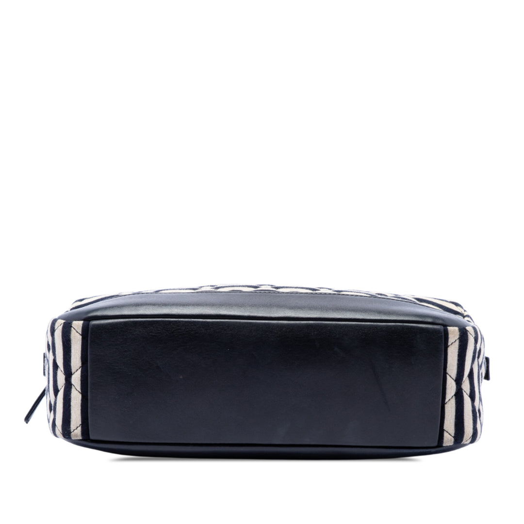 Matelassé Jersey et Coco Sailor Sac caméra Cuir d'agneau Noir