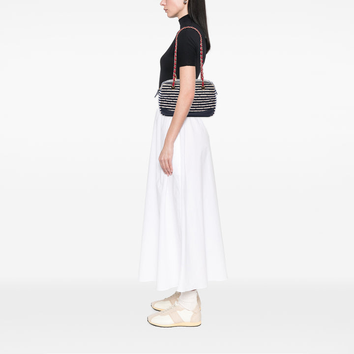 Matelassé Jersey et Coco Sailor Sac caméra Cuir d'agneau Noir
