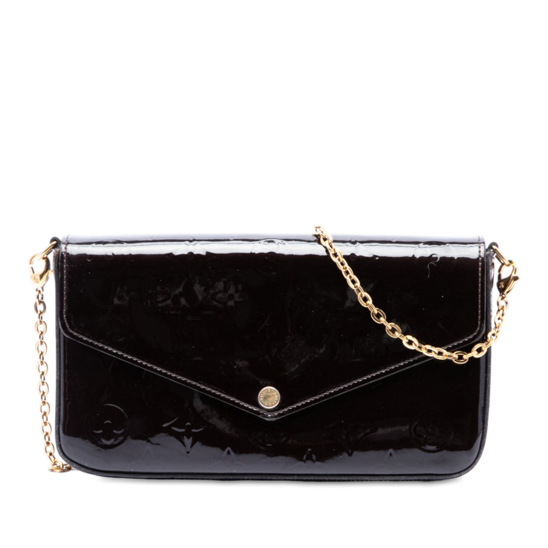 Louis Vuitton Pochette Felicie Cuir verni Monogram Violet