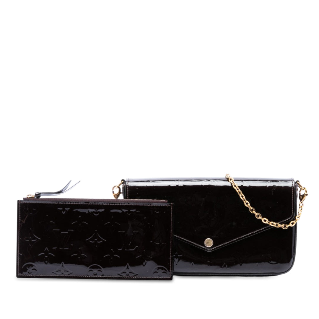 Louis Vuitton Pochette Felicie Cuir verni Monogram Violet