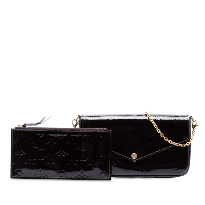 Louis Vuitton Pochette Felicie Cuir verni Monogram Violet