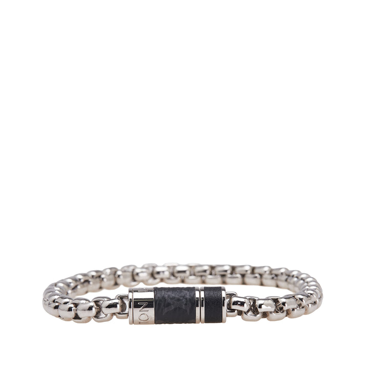 Louis Vuitton Monogram Eclipse Chain Bracelet Argenté