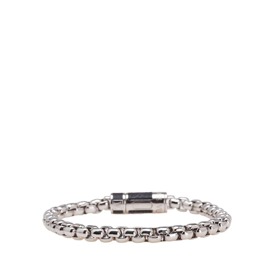 Louis Vuitton Monogram Eclipse Chain Bracelet Argenté