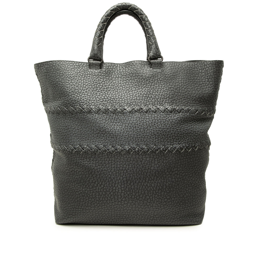 Bottega Veneta Cabas Intrecciato à finitions Cervo Gris – vue principale – GABY PARIS