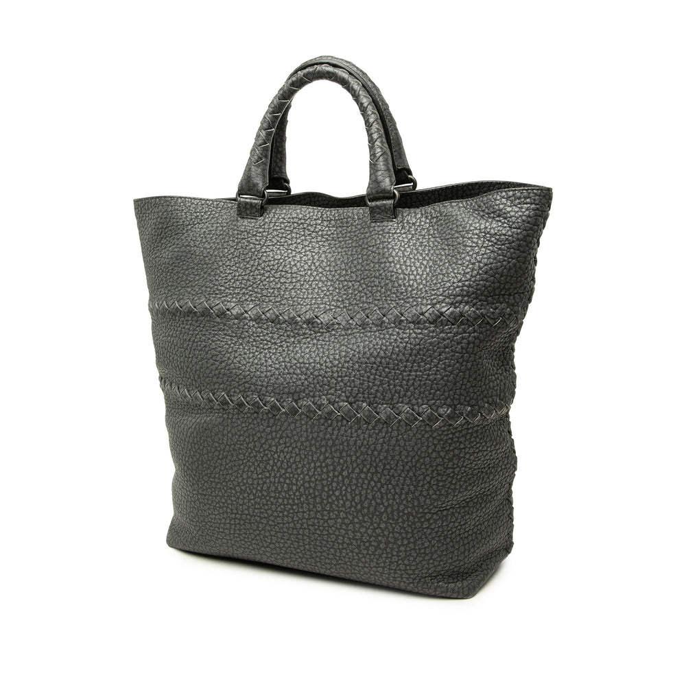 Bottega Veneta Cabas Intrecciato à finitions Cervo Gris – vue 2 – GABY PARIS
