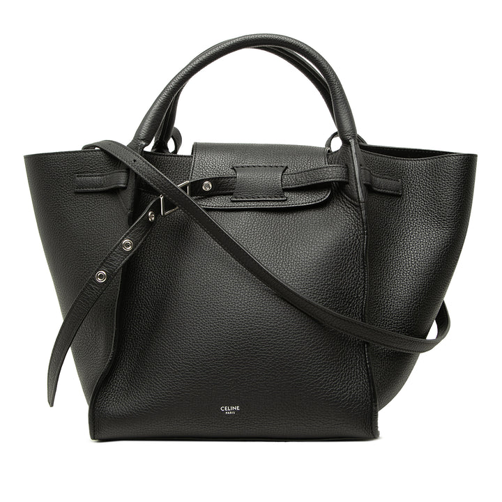 Souple grainé Big Sac Petit Cuir de veau grainé Noir