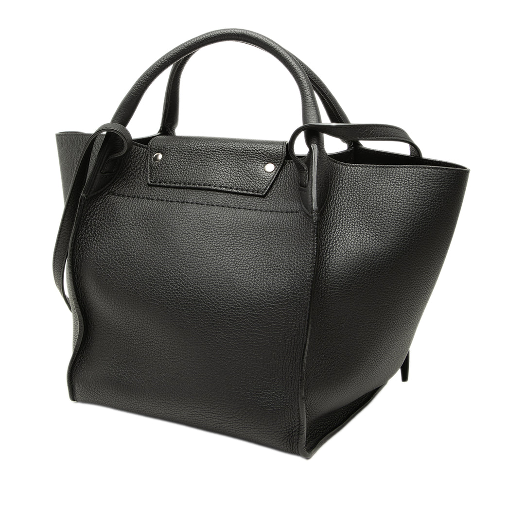 Souple grainé Big Sac Petit Cuir de veau grainé Noir