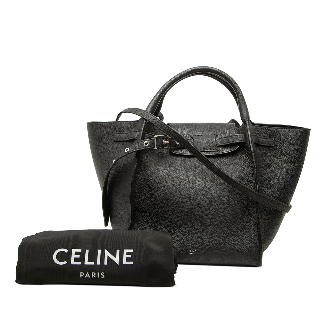 Souple grainé Big Sac Petit Cuir de veau grainé Noir