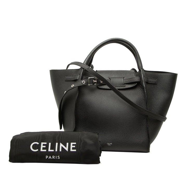 Souple grainé Big Sac Petit Cuir de veau grainé Noir