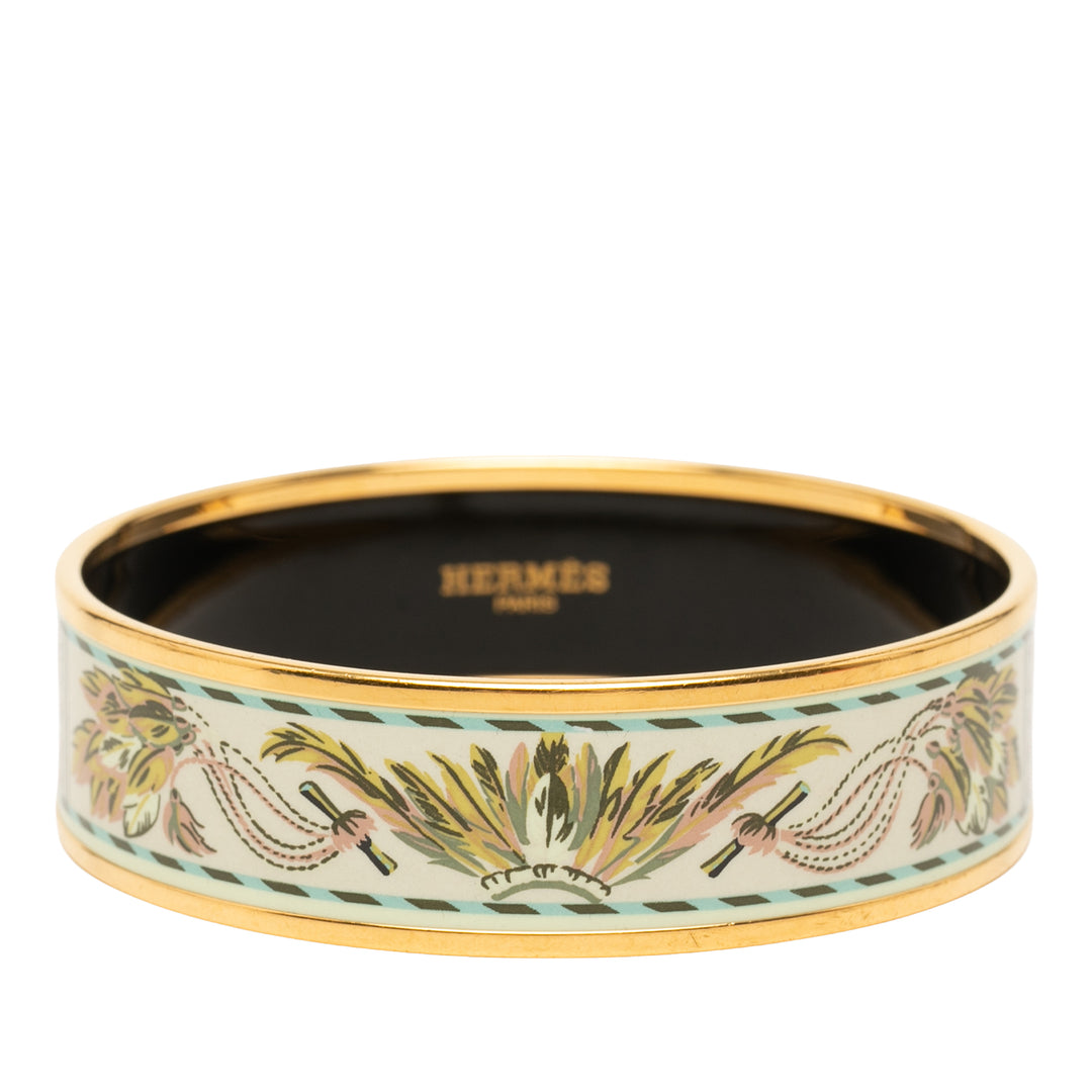 Hermès Wide Émail Brazil Candeur Bangle 65 Métal