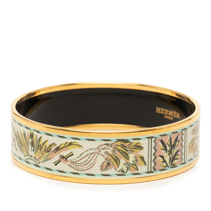 Hermès Wide Émail Brazil Candeur Bangle 65 Métal