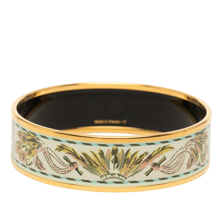 Hermès Wide Émail Brazil Candeur Bangle 65 Métal