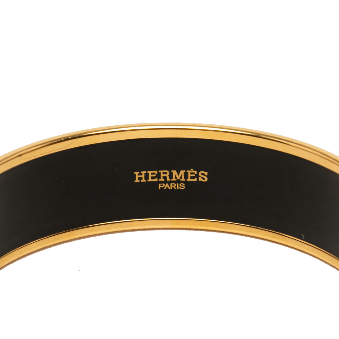 Hermès Wide Émail Brazil Candeur Bangle 65 Métal