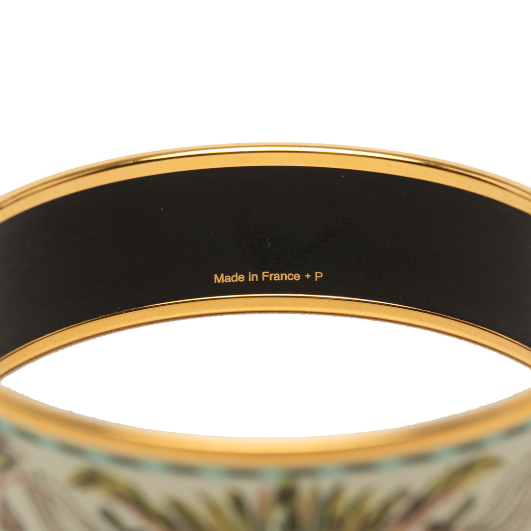 Hermès Wide Émail Brazil Candeur Bangle 65 Métal