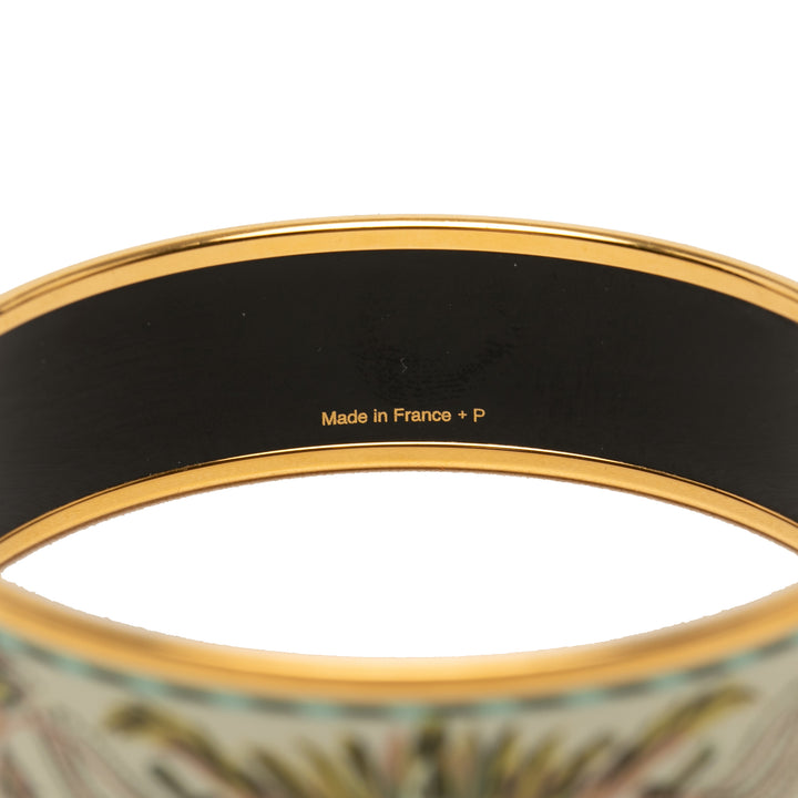 Hermès Wide Émail Brazil Candeur Bangle 65 Métal