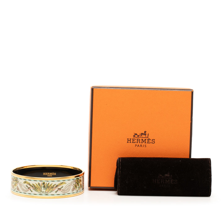 Hermès Wide Émail Brazil Candeur Bangle 65 Métal