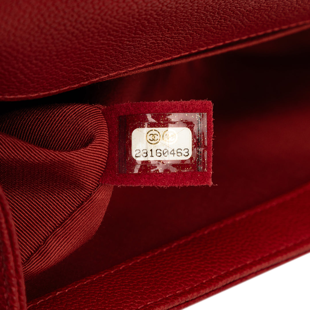 Chanel Old Medium Matelassé Caviar Boy à rabat