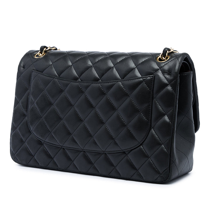 Chanel Classic Double rabat Jumbo Cuir d'agneau Noir – vue 2 – GABY PARIS